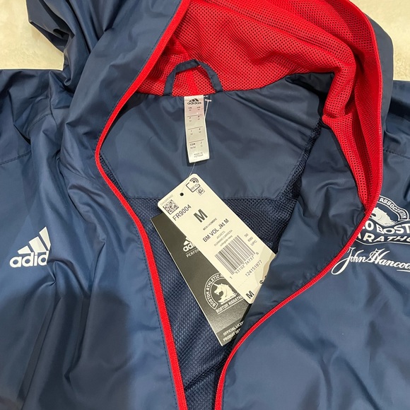 NWT Hooded Adidas Full Zip Boston Marathon jacket-Men’s medium - Picture 2 of 6